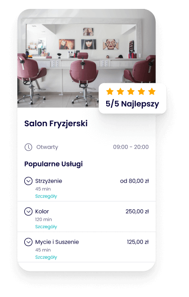 rezerwacja wizyt online dla salonu fryzjerskiego